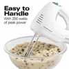 Picture of Hamilton Beach 6-Speed Electric Hand Mixer, Beaters and Whisk, with Snap-On Storage Case, White