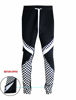 Picture of SCREENSHOTBRAND-P11030 Mens Hip Hop Premium Slim Fit Track Pants - Athletic Jogger Diagonal Triangular Color Block Patch Bottoms-Black/Checker-Medium