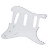 Picture of IKN 11 Hole SSS Guitar Strat Pickguard Fit USA/Mexican Standard Strat Modern Guitar Replacement, 3Ply White