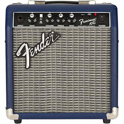 Picture of Fender Frontman 10G Electric Guitar Amplifier - Midnight Blue Bundle with 24 Picks and 10-Foot Instrument Cable