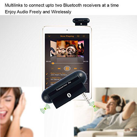Picture of Alead TxPro Bluetooth Wireless Multilink Stereo Audio Transmitter (A2DP) with 3.5 mm Audio Plug, for iPod, iPad, Zune, Zen, Sansa, Mp3 Players, PSP, Nintendo 3D, TV, Car Stereo, Home Stereo