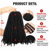 Picture of 10 Inch Spring Twist Crochet Braids Hair for Butterfly Locs Bomb Twist Crochet Hair Beyond Beauty Ombre Colors Synthetic Fluffy Hair Extension 3 Packs 30 Strands 135g/Pack(10 Inch, 1B)