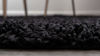 Picture of Unique Loom Solo Solid Shag Collection Modern Plush Jet Black Runner Rug (2' 6 x 16' 5)