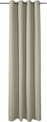 Picture of Amazon Basics Room Darkening Blackout Window Curtains with Grommets - 52" x 84", Taupe, 2 Panels