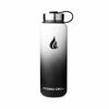 Picture of HYDRO CELL Stainless Steel Water Bottle with Straw & Wide Mouth Lids (40oz) - Keeps Liquids Perfectly Hot or Cold with Double Wall Vacuum Insulated Sweat Proof Sport Design (Black/White 40oz)