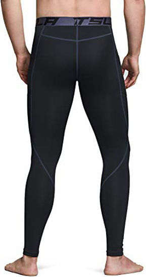 Men's Thermal Compression Pants, Athletic Sports Leggings & Running Tights,  Wintergear Base Layer Bottoms