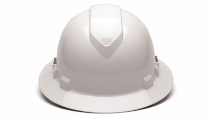 Picture of Pyramex Ridgeline Full Brim Hard Hat, Vented, 4-Point Ratchet Suspension, White