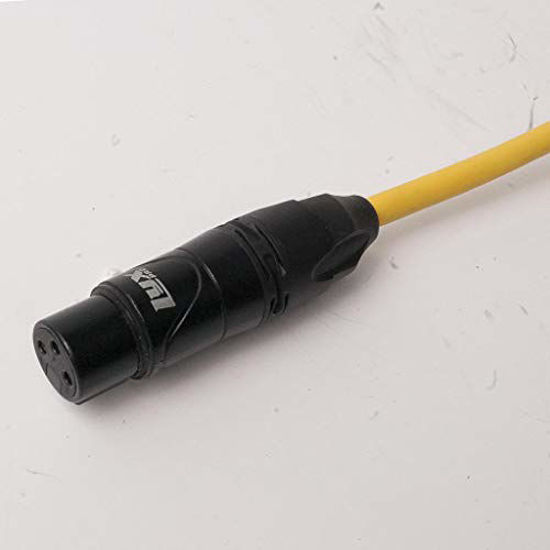 Picture of LyxPro 3 Feet XLR Microphone Cable Balanced Male to Female 3 Pin Mic Cord for Powered Speakers Audio Interface Professional Pro Audio Performance and Recording Devices - Yellow