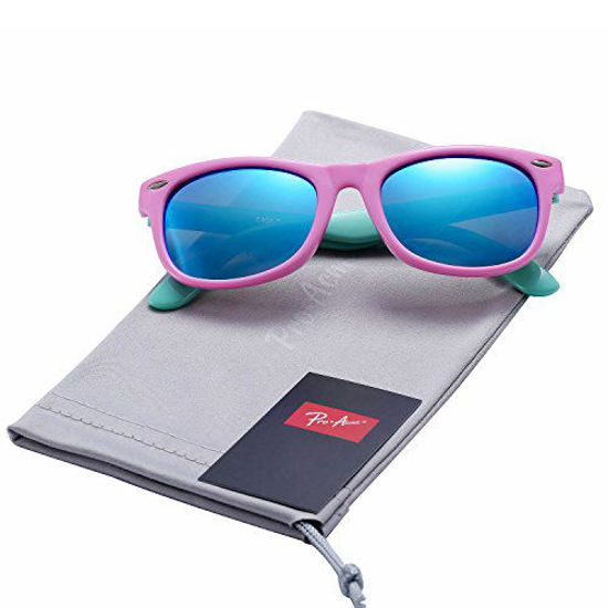 Pro Acme TPEE Rubber Flexible Kids Polarized Sunglasses for Baby and  Children Age 3-10 (Pink Frame/Blue Mirrored Lens)