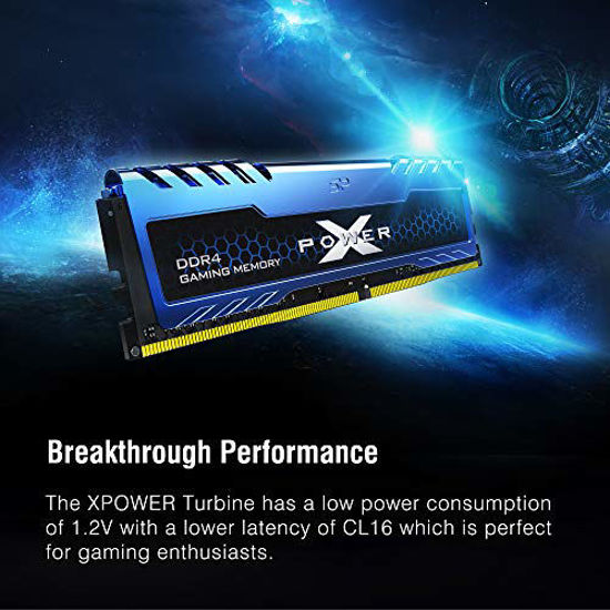 Picture of Silicon Power XPOWER Turbine Gaming DDR4 16GB (8GBx2) 3200MHz (PC4 25600) 288-pin C16 1.35V UDIMM Desktop Memory Module RAM - Low Voltage (SP016GXLZU320BDA)