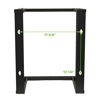 Picture of NavePoint 12U Wall Mount Open Frame 19 Inch Server Equipment Rack Threaded 16 inch Depth Black