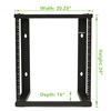 Picture of NavePoint 12U Wall Mount Open Frame 19 Inch Server Equipment Rack Threaded 16 inch Depth Black