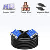 Picture of VGA,LFHUKEJI VGA-VGA Standard 15-Pin VGA Male to VGA Male Cable, 4.8Ft(3+5)