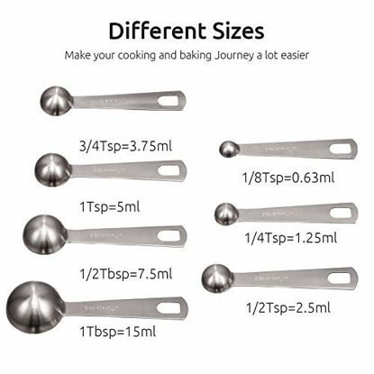 U-Taste 18/8 Stainless Steel 9-Piece Measuring Spoon Set - 1/16 to 1 tbsp  for Dry and Liquid Ingredients