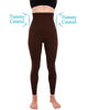 Picture of Homma Activewear Thick High Waist Tummy Compression Slimming Body Leggings Pant (Small, Brown)