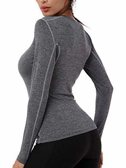  NELEUS Womens 3 Pack Compression Shirts Long Sleeve Yoga  Athletic Running Shirts
