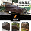 Picture of 15' x 40' Super Heavy Duty 16 Mil Brown Poly Tarp Cover - Thick Waterproof, UV Resistant, Rot, Rip and Tear Proof Tarpaulin with Grommets and Reinforced Edges - by Xpose Safety