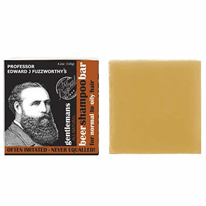Picture of Professor Fuzzworthy's Gentlemans Beer SHAMPOO Bar for Men | Normal, Dry, Oily Hair | Unscented with All Natural Conditioning Oils From Tasmania Australia