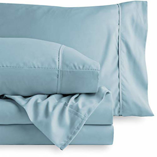 Picture of Bare Home Twin Sheet Set - 1800 Ultra-Soft Microfiber Bed Sheets - Double Brushed Breathable Bedding - Hypoallergenic - Wrinkle Resistant - Deep Pocket (Twin, Light Blue)