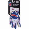 Picture of Franklin Sports Buffalo Bills Youth NFL Football Receiver Gloves - Receiver Gloves For Kids - NFL Team Logos and Silicone Palm - Youth M/L Pair