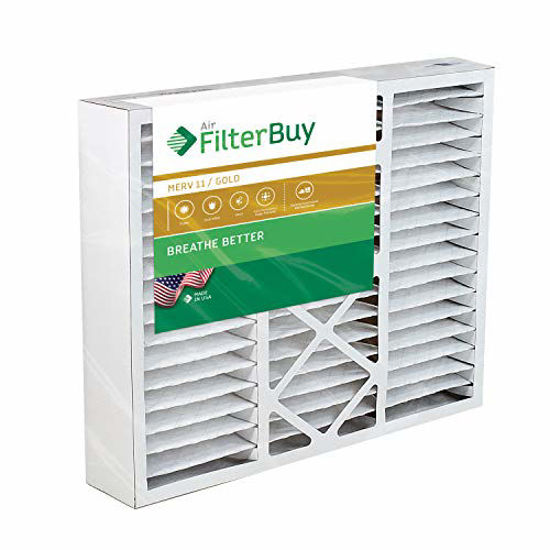 Picture of FilterBuy 24x25x5 Carrier Replacement AC Furnace Air Filters - AFB Gold MERV 11 - Pack of 2 Filters. Designed to fit FILXXCAR0024, FILCCCAR0024, FILBBCAR0024.