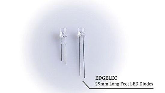 Picture of EDGELEC 100pcs 3mm RGB Slow Flashing LED Diodes Multicolor (Colors Changed Automatically) Clear Round Lens +100pcs Resistors (for DC 6-12V), Bulb Lamps Light Emitting Diode