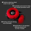 Picture of Yontree Fashion Fluffy Steering Wheel Covers for Women/Girls/Ladies Australia Pure Wool 15 Inch 1 Set 3 Pcs (Red)