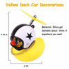 Picture of wonuu Rubber Duck Toy Car Ornaments Yellow Duck Car Dashboard Decorations with Propeller Helmet