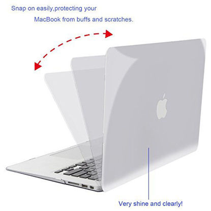 Picture of MOSISO Plastic Hard Shell Case & Keyboard Cover & Screen Protector Only Compatible with MacBook Air 13 inch (Models: A1369 & A1466, Older Version 2010-2017 Release), Crystal Clear
