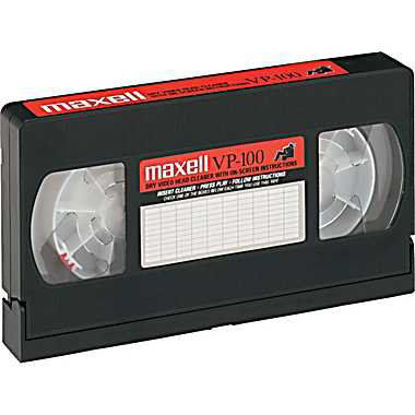 Picture of Maxell Cleaning VHS Tape Cartridge Camcorder-Compatible Easy-To-Use Safe Good For 100 Uses