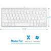 Picture of Macally Compact Wired Keyboard for Mac and Windows - 78 Scissor Switch Keys with 13 Shortcut Keys - Small USB Keyboard That Saves Space and Looks Great - Plug and Play Wired Mac Keyboard - Aluminum