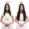 Picture of REECHO 18" Straight Long 4 PCS Set Thick Clip in on Hair Extensions Dark Brown