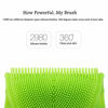 Picture of INNERNEED Soft Body Cleansing Scrubber Pure Silicone Shower Brush Exfoliating Glove Mild Cleaning Loofah, More Hygienic (Yellow)