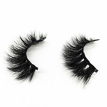 Picture of GOO GOO Mink Lashes 16mm Bushy Siberian Mink Fur False Eyelashes Hand Made Strips Real 3D Mink Eyelashes Natural Soft Curl Fake Eyelashes Reusable Make Up Eyelahses 1 Pair