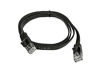 Picture of Monoprice Cat5e Ethernet Patch Cable - Network Internet Cord - RJ45, Flat,Stranded, 350Mhz, UTP, Pure Bare Copper Wire, 30AWG, 3ft, Black