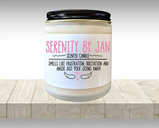 Picture of Serenity By Jan Scented Candle The Office Gift The Office TV Show Jan Levinson Funny Holiday Gift