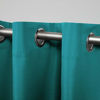 Picture of Exclusive Home Curtains Indoor/Outdoor Solid Cabana Grommet Top Curtain Panel Pair, 54x96, Dark Teal