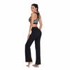 Picture of HISKYWIN Side Pockets Yoga Pants 4 Way Stretch Tummy Control Workout Running Pants, Long Bootleg Flare Pants HF201-Black-XL