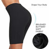 Picture of BALEAF Women's 8" Buttery Soft Biker Yoga Shorts High Waisted Workout Compression Pocketed Shorts Black Size M