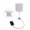 Picture of Limelights LT2024-GOW Stick Charging Outlet Table Lamp, White/Gray