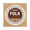 Picture of D'Addario EJ34 Folk Nylon Guitar Strings, Ball End, 80/20 Bronze/Black Nylon Trebles