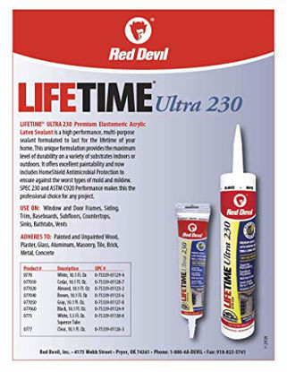 Picture of Red Devil 77020 Lifetime Ultra, 10.1 Oz. Premium Elastomeric Acrylic Latex Sealant, Almond
