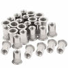 Picture of 60PCs 1/4-20 Rivet Nuts Nutsert Rivnuts Stainless Steel Carbon Steel 1/4-20UNC Rivetnuts