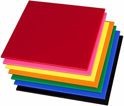 Picture of SOURCEONE.ORG Premium 1/8 th Inch Thick Acrylic Plexiglass Sheet (Blue, 8" x 8")