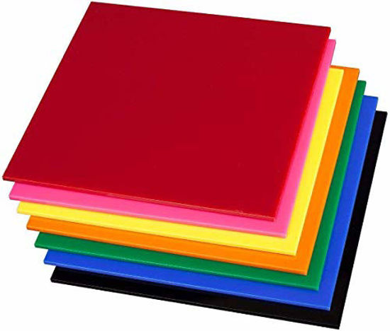 Picture of SOURCEONE.ORG Premium 1/8 th Inch Thick Acrylic Plexiglass Sheet (Blue, 8" x 8")