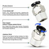 Picture of Tailonz Pneumatic Male Straight 1/4 Inch Tube OD x 1/4 Inch NPT Thread Push to Connect Fittings PC-1/4-N2 (Pack of 20)