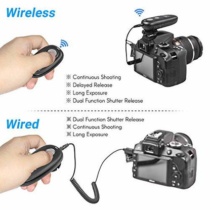 Picture of Wireless Shutter Release for Canon T7, T7i,EOS RP, T6, 5D Mark IV, T3i, SL1, T3, 1300D,6D, T5,T2i, Replace Canon RS-60E3 and RS-80N3 Remote Switch