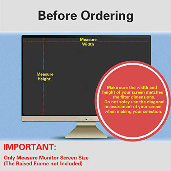 Picture of Skylarking 27 inches Computer Privacy Screen Filter, Anti-Spy Anti-Glare Screen Protector Film Compatible 27" Widescreen Computer Monitor with Aspect Ratio 16:9 (WxH:598mm x 337mm)