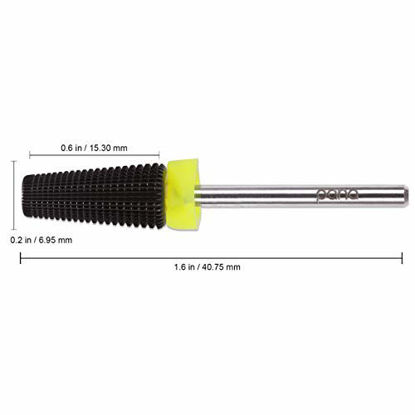 Picture of PANA Nail Carbide 5 in 1 Bit - Two Way Rotate use for Both Left and Right Handed - Fast remove Acrylic or Hard Gel - 3/32" Shank - Manicure, Nail Art, Drill Machine (Extra Fine - XF, Black)