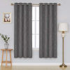 Picture of Deconovo Grommet Top Blackout Curtains Thermal Insulated Curtains Window Curtains with Wave Line and Dots Pattern for Bedroom and Dining Room 52 x 72 Inch Grey Set of 2